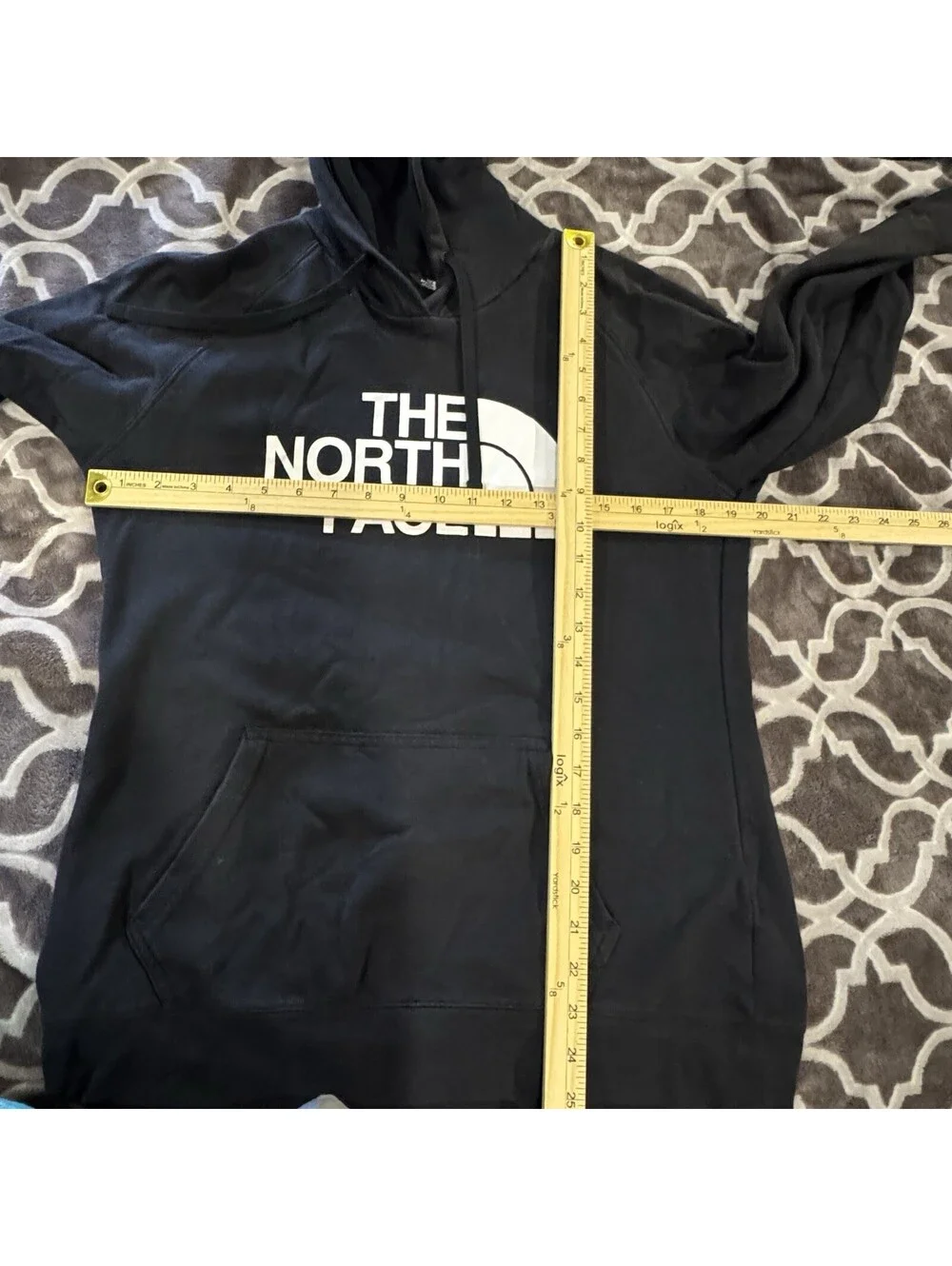 The North Face Half Dome Pullover Hoodie Large Logo Mens Medium Black Cotton